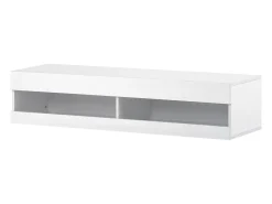 Móvel De Tv*Hauss Spole Móvel de TV para parede com espaço de arrumação e iluminação LED - Acabamento brilhante Branco