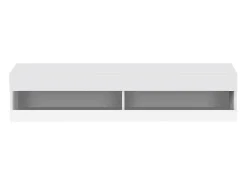 Móvel De Tv*Hauss Spole Móvel de TV para parede com espaço de arrumação e iluminação LED - Acabamento brilhante Branco