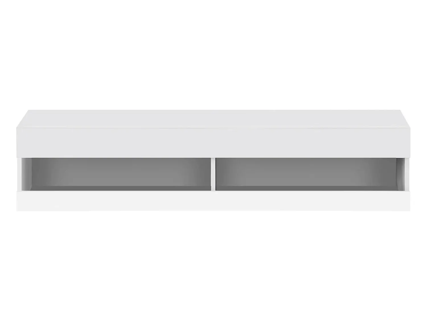 Móvel De Tv*Hauss Spole Móvel de TV para parede com espaço de arrumação e iluminação LED - Acabamento brilhante Branco