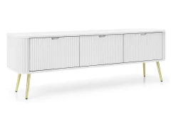 Móvel De Tv| Móvel de TV: , patas douradas, 168 x 57 x 39 cm Branco
