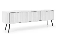 Outlet Móvel de TV: , patas Pretas, 168 x 57 x 39 cm Branco