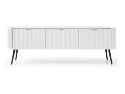 Outlet Móvel de TV: , patas Pretas, 168 x 57 x 39 cm Branco