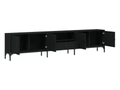Móvel De Tv* Móvel de TV c/ gaveta 200x25x44 cm derivados de madeira PT623330 Preto