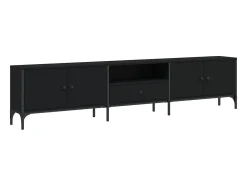 Móvel De Tv* Móvel de TV c/ gaveta 200x25x44 cm derivados de madeira PT623330 Preto
