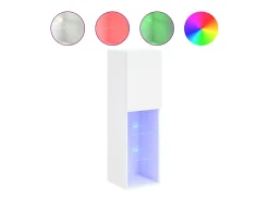 Móvel De Tv| Móvel de TV c/ luzes LED 30,5x30x102 cm PT711326 Branco