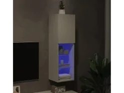 Móvel De Tv| Móvel de TV c/ luzes LED 30,5x30x102 cm PT711326 Branco