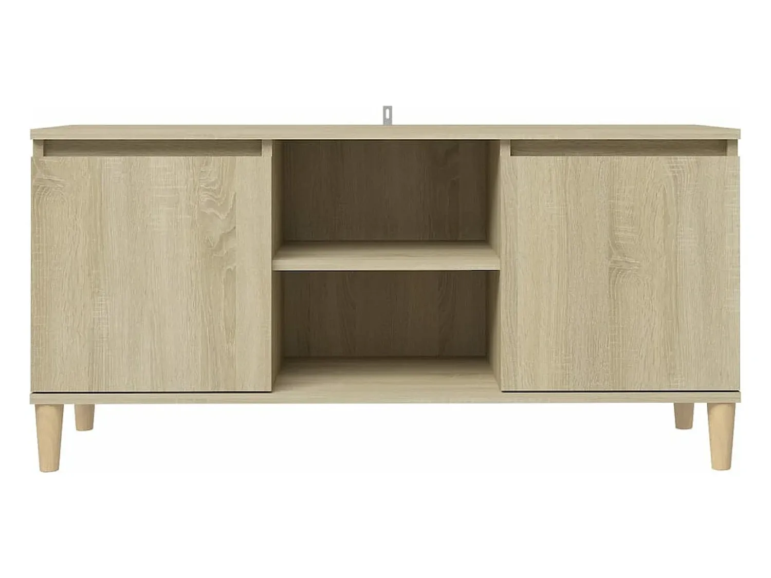 Móvel de TV c/ pernas de madeira 103,5x35x50 cm carvalho sonoma PT641714 Castanho