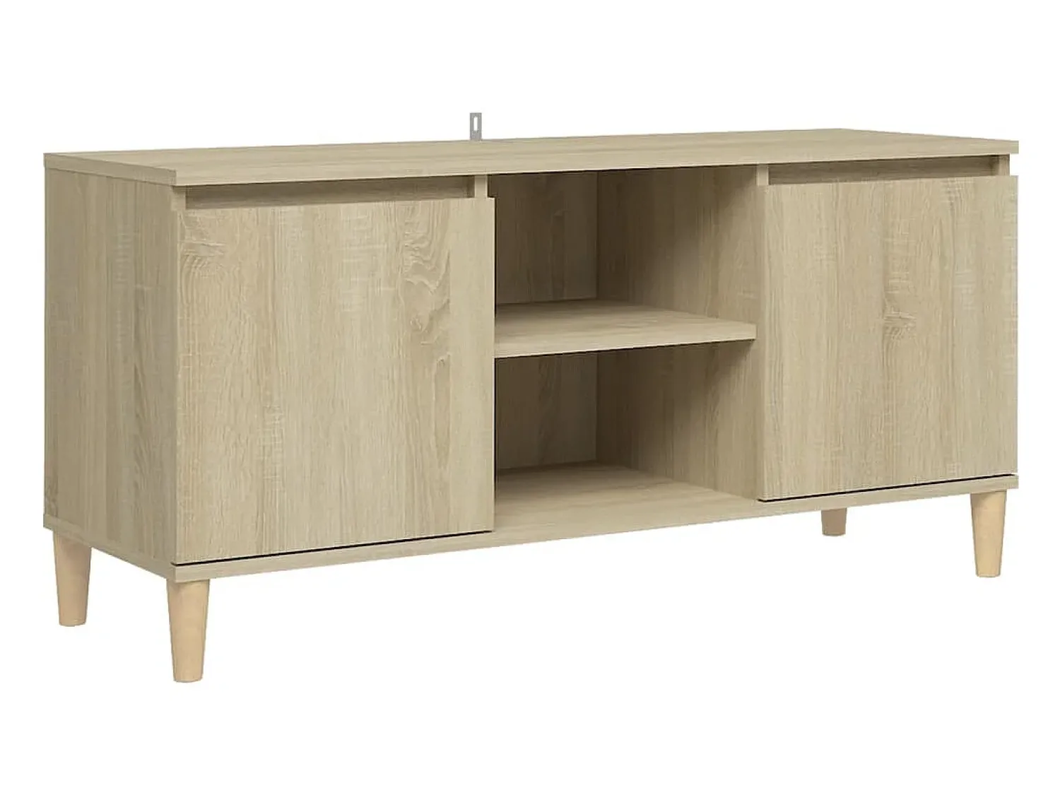 Móvel de TV c/ pernas de madeira 103,5x35x50 cm carvalho sonoma PT641714 Castanho