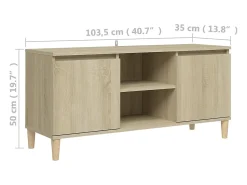 Sale vidaxl Móvel de TV c/ pernas de madeira 103,5x35x50 cm carvalho sonoma Natural claro