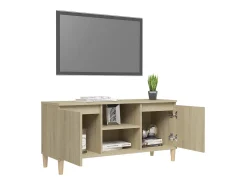 Sale vidaxl Móvel de TV c/ pernas de madeira 103,5x35x50 cm carvalho sonoma Natural claro