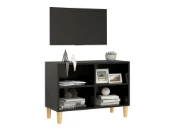 Móvel de TV c/ pernas de madeira maciça 69,5x30x50 cm PT163588^ Móvel De Tv