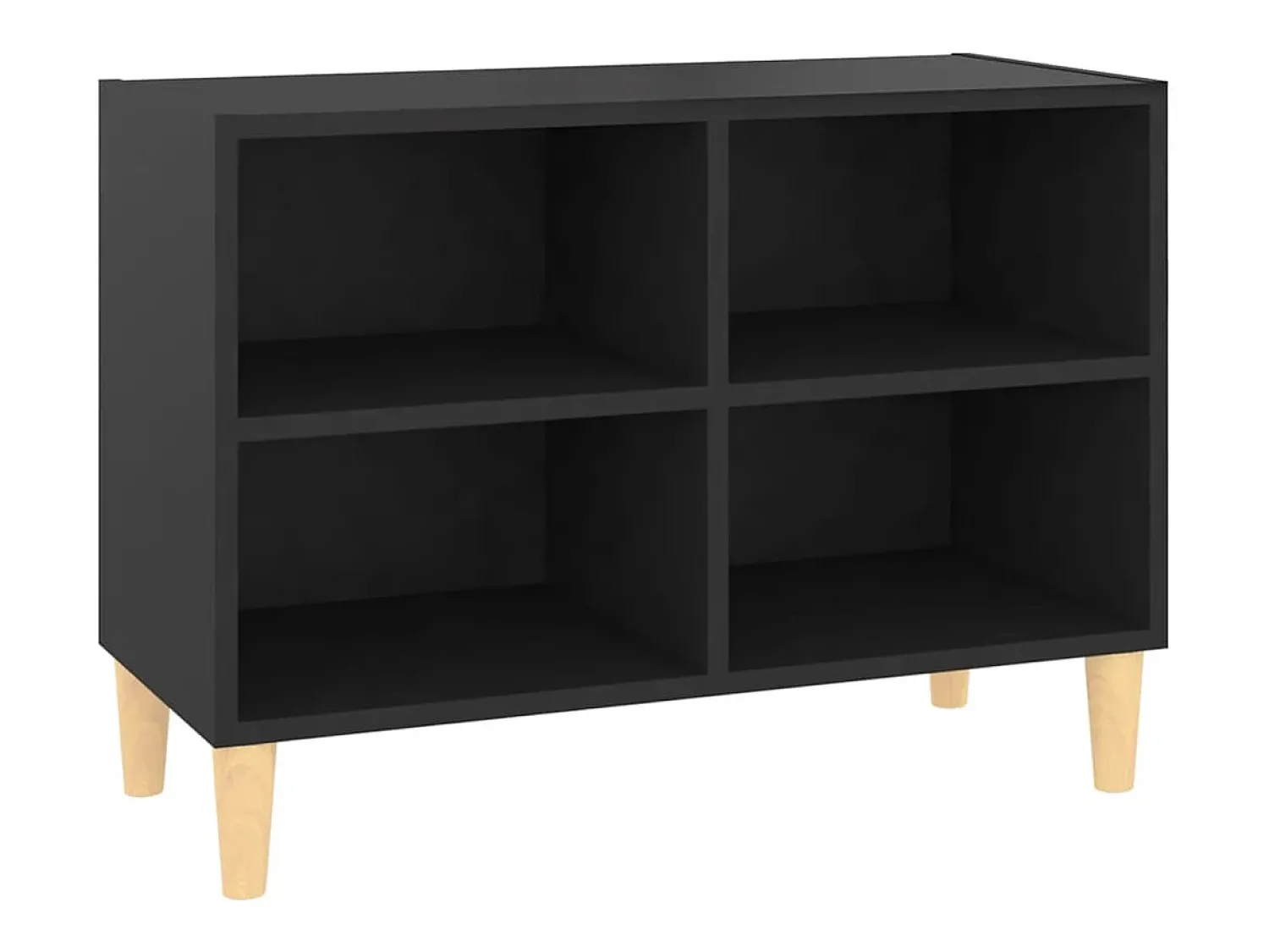 Móvel de TV c/ pernas de madeira maciça 69,5x30x50 cm PT163588^ Móvel De Tv