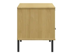 Móvel De Tv|vidaxl Móvel de TV c/ pernas de metal pinho maciço OSLO Castanho