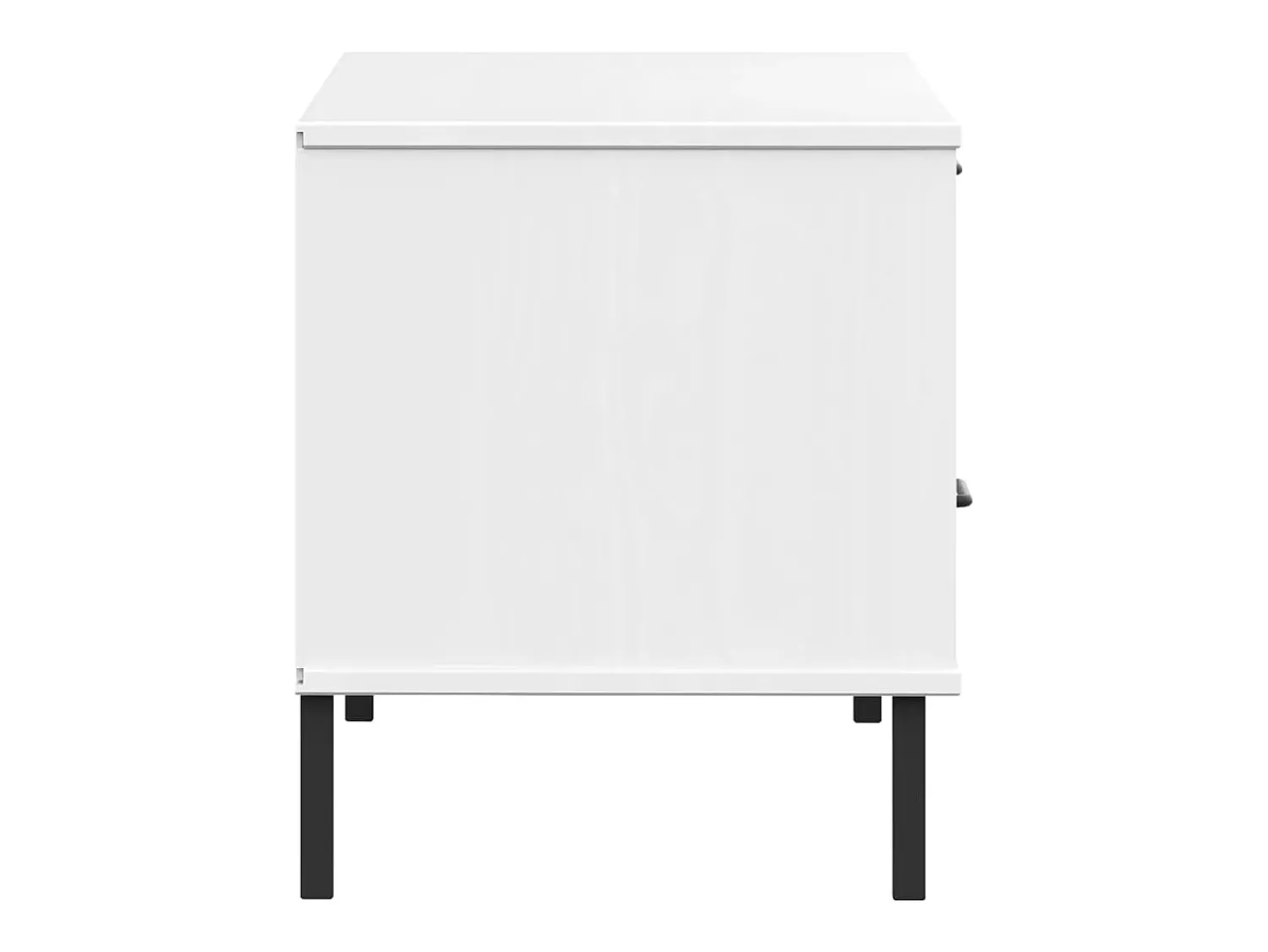 Móvel De Tv*vidaxl Móvel de TV c/ pernas de metal pinho maciço OSLO Branco