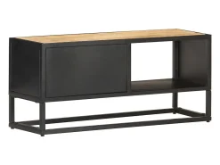 Discount Móvel de TV c/ porta esculpida 90x30x40 cm mangueira áspera PT486961 Castanho
