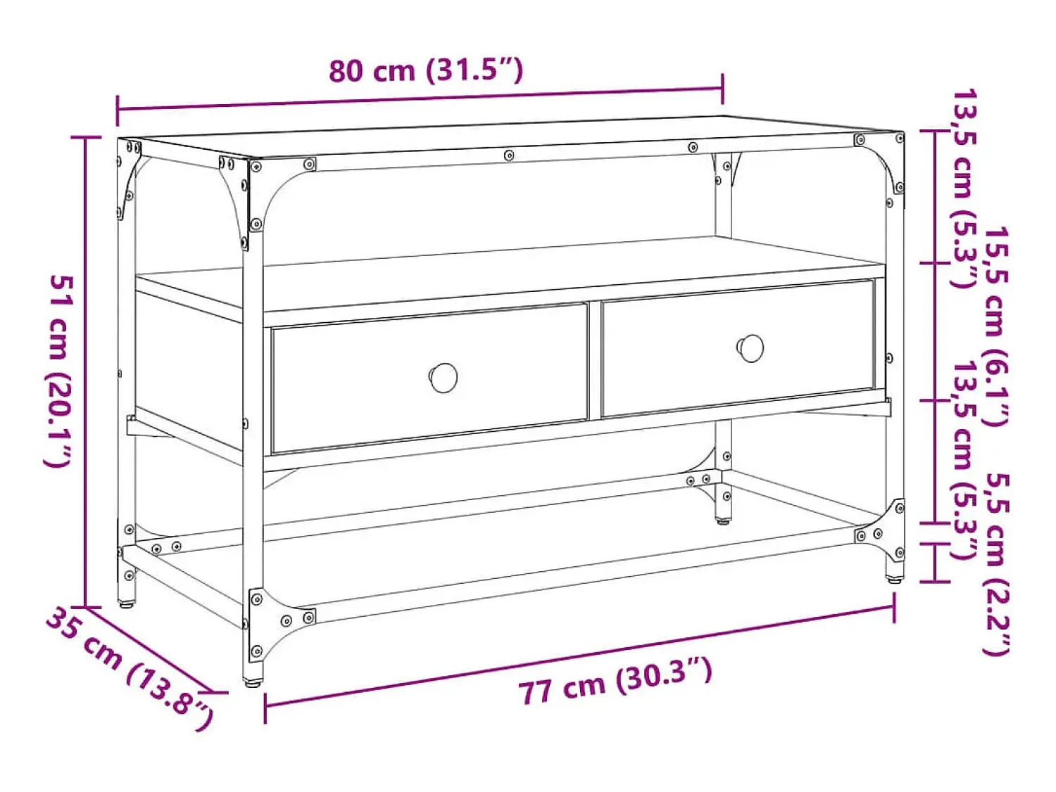 Discount vidaxl Móvel de TV c/ tampo vidro 80x35x51 cm derivados madeira Preto