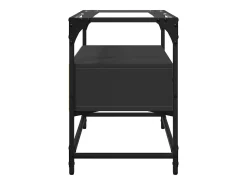 Móvel de TV c/ tampo vidro 60x35x51 cm derivados madeira PT409260^ Móvel De Tv