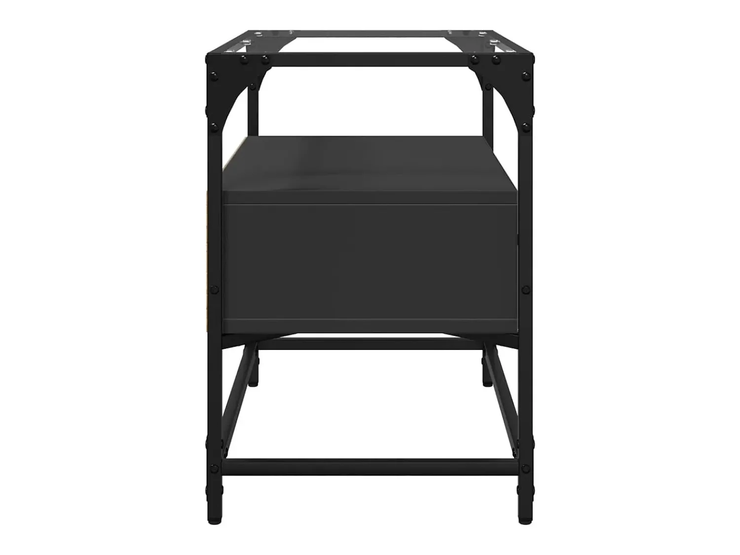 Móvel de TV c/ tampo vidro 60x35x51 cm derivados madeira PT409260^ Móvel De Tv