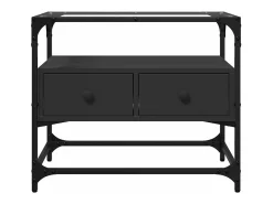 Móvel de TV c/ tampo vidro 60x35x51 cm derivados madeira PT409260^ Móvel De Tv