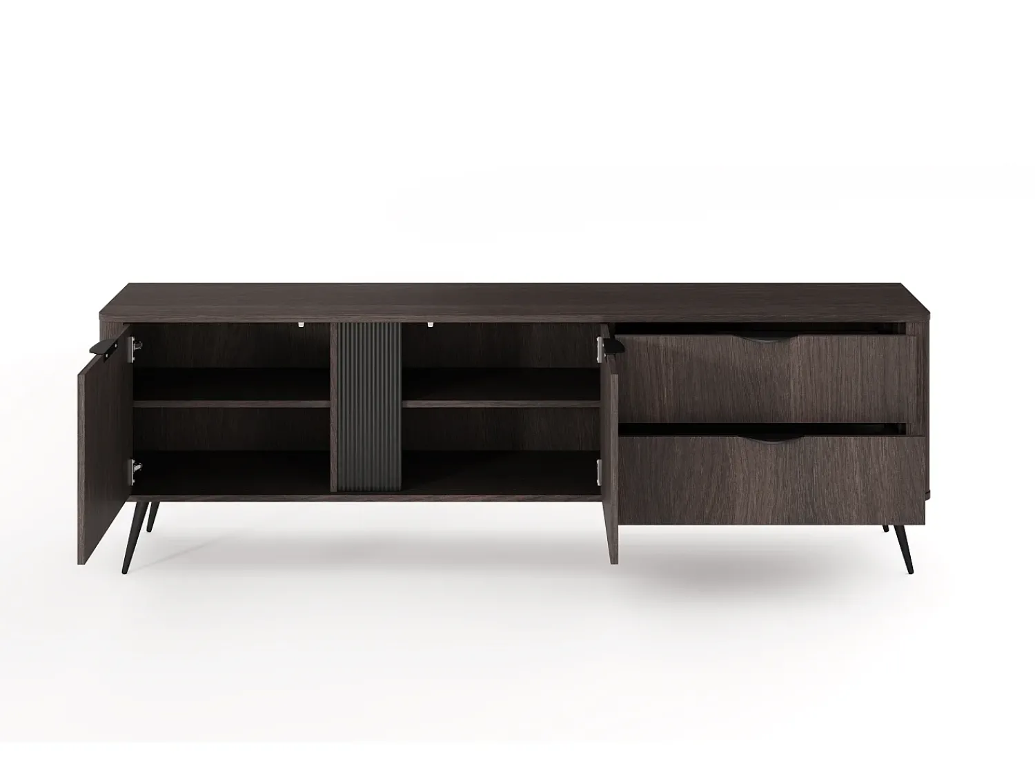 Sale Móvel de TV, carvalho Dunin combinado com preto, 195,2 x 30 x 38 cm Castanho
