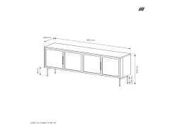 Discount Móvel de TV, carvalho Dunin, 181,3 x 61,6 x 39,3 cm Castanho