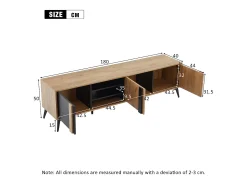 Hauss Spole Móvel de TV com 3 portas e arrumação aberta, 180x40x50 cm^ Móvel De Tv