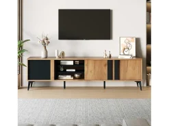 Hauss Spole Móvel de TV com 3 portas e arrumação aberta, 180x40x50 cm^ Móvel De Tv