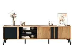 Hauss Spole Móvel de TV com 3 portas e arrumação aberta, 180x40x50 cm^ Móvel De Tv