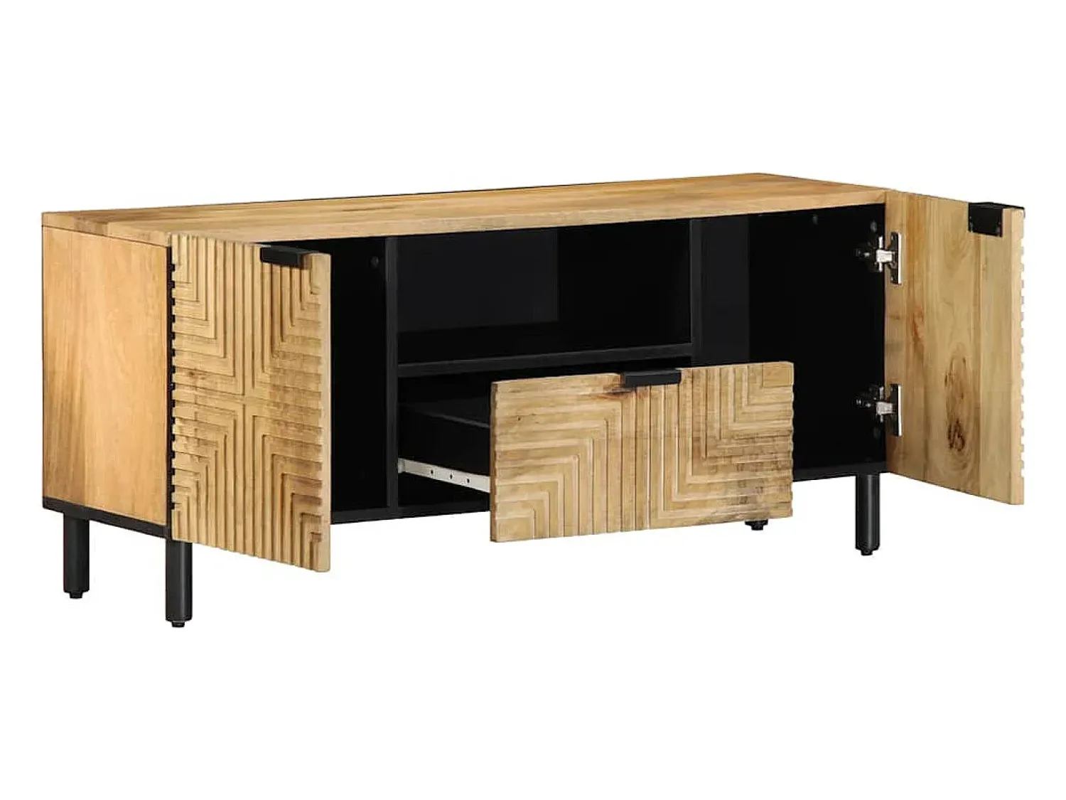 Sale vidaxl Móvel de TV castanho 105x33x46 cm madeira de mangueira maciça Natural claro