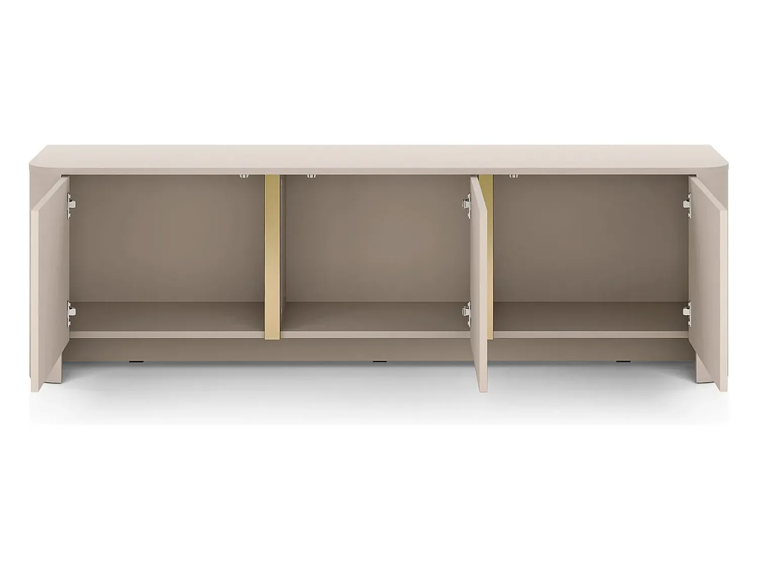 Móvel De Tv| Móvel de TV, Caxemira, 168 x 39 x 52 cm | Móveis modernos com cantos arredondados Bege