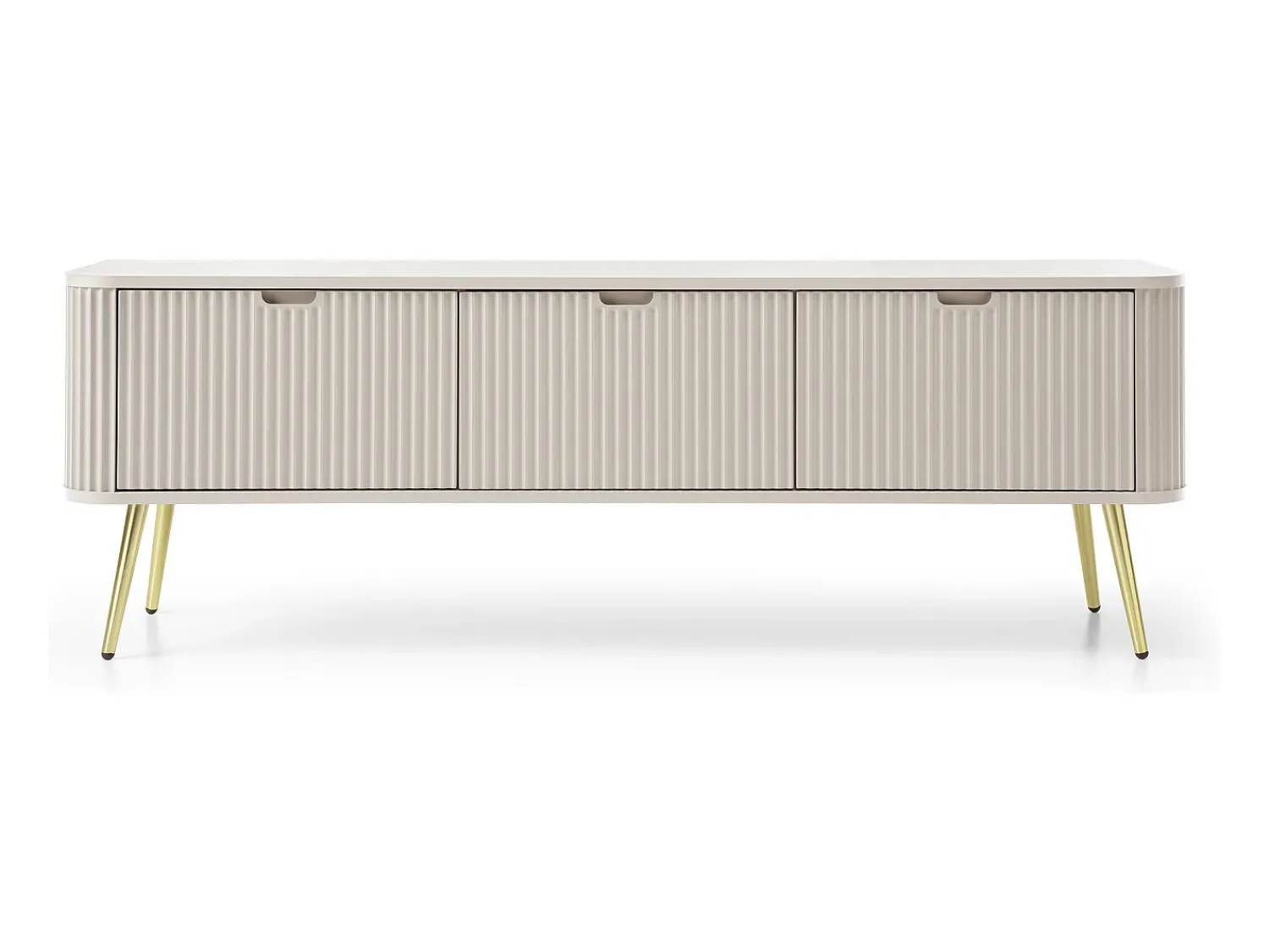 Móvel De Tv| Móvel de TV: Caxemira, patas douradas, 168 x 57 x 39 cm Bege