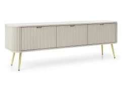 Móvel De Tv| Móvel de TV: Caxemira, patas douradas, 168 x 57 x 39 cm Bege