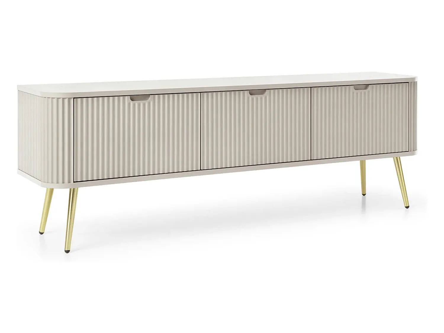 Móvel De Tv| Móvel de TV: Caxemira, patas douradas, 168 x 57 x 39 cm Bege