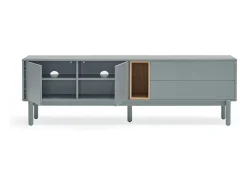 Móvel De Tv|Teulat Móvel de TV cinza pérola 180x40 cm Cinzento claro