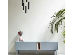 Móvel De Tv|Teulat Móvel de TV cinza pérola 180x40 cm Cinzento claro
