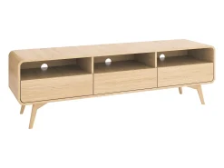 Móvel De Tv*Vente-unique Móvel de TV com 3 gavetas e 3 nichos - Natural - JALEMO Natural claro