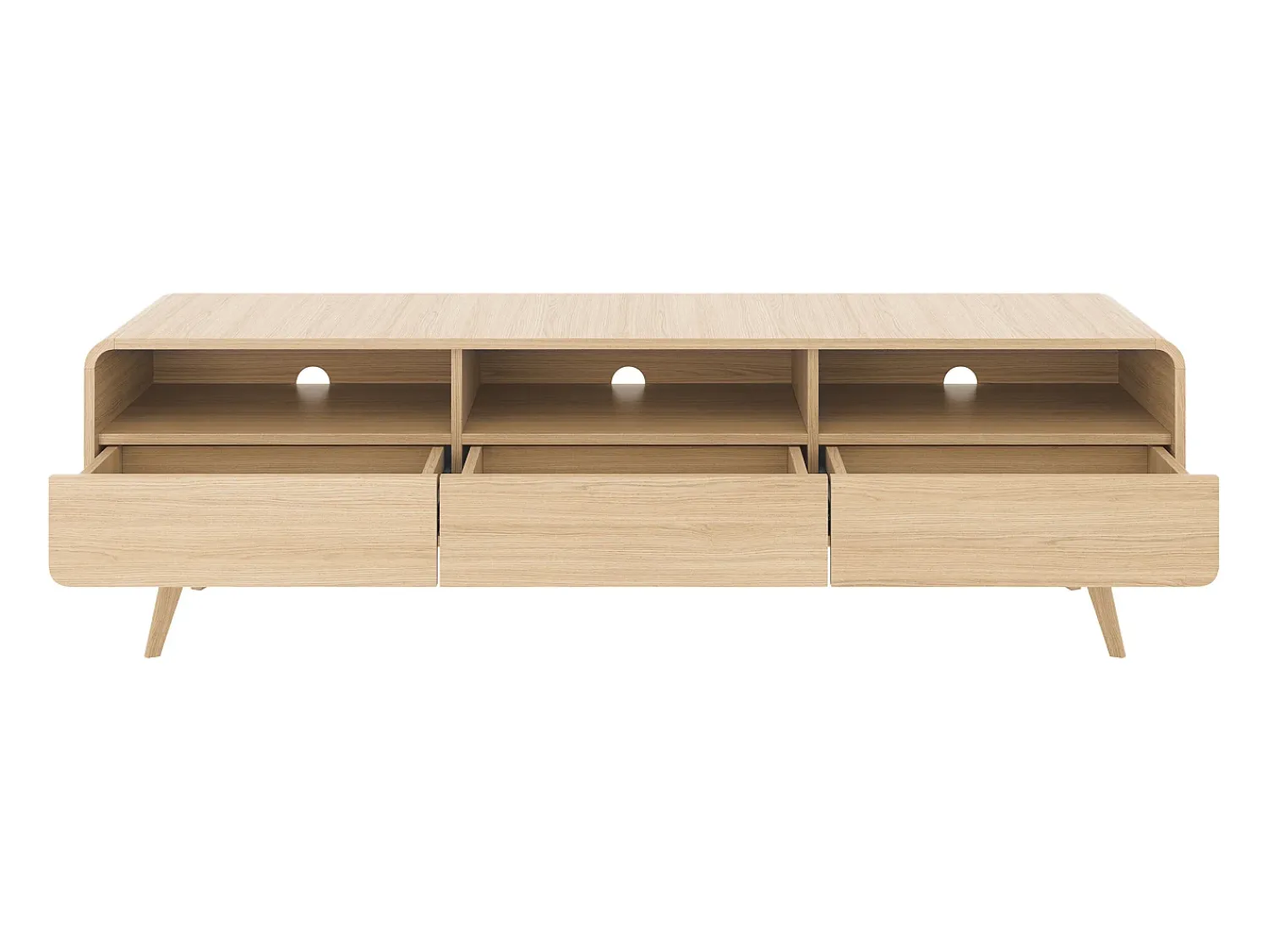Móvel De Tv*Vente-unique Móvel de TV com 3 gavetas e 3 nichos - Natural - JALEMO Natural claro