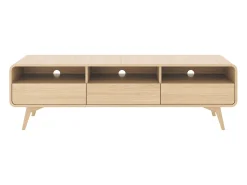 Móvel De Tv*Vente-unique Móvel de TV com 3 gavetas e 3 nichos - Natural - JALEMO Natural claro