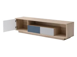 Discount Vente-unique Móvel de TV com 1 porta, 2 gavetas e 1 nicho multicolor - FILUTIA Natural claro / Multicor