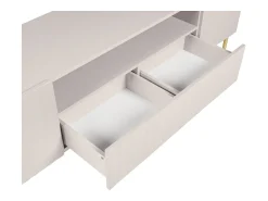 Discount Vente-unique Móvel de TV com 2 portas, 2 gavetas e 2 nichos em MDF e aço e dourado - EVILANA Bege