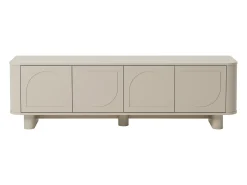 Clearance Vente-unique Móvel de TV com 4 portas - - BRISTANA Taupe