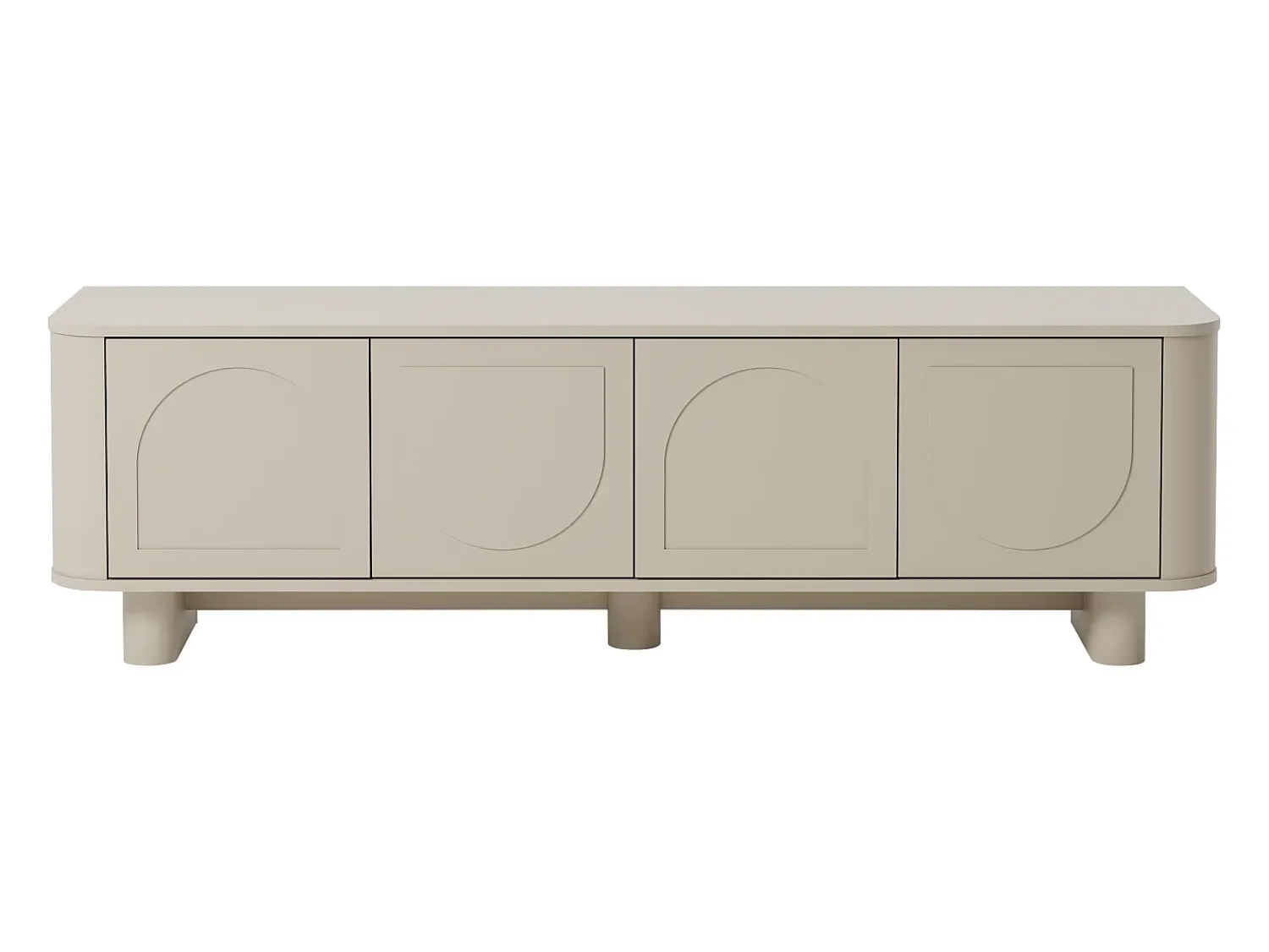 Clearance Vente-unique Móvel de TV com 4 portas - - BRISTANA Taupe