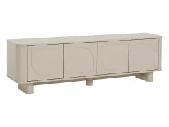 Clearance Vente-unique Móvel de TV com 4 portas - - BRISTANA Taupe