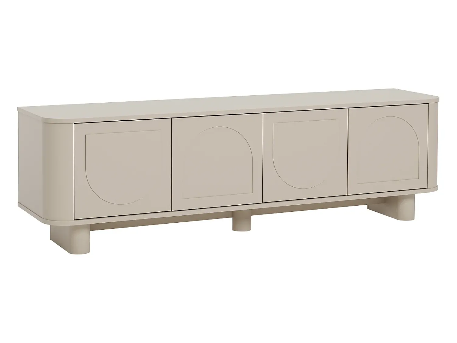 Clearance Vente-unique Móvel de TV com 4 portas - - BRISTANA Taupe