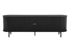 Vente-unique Móvel de TV com 2 portas de correr em MDF - SEVATO Preto