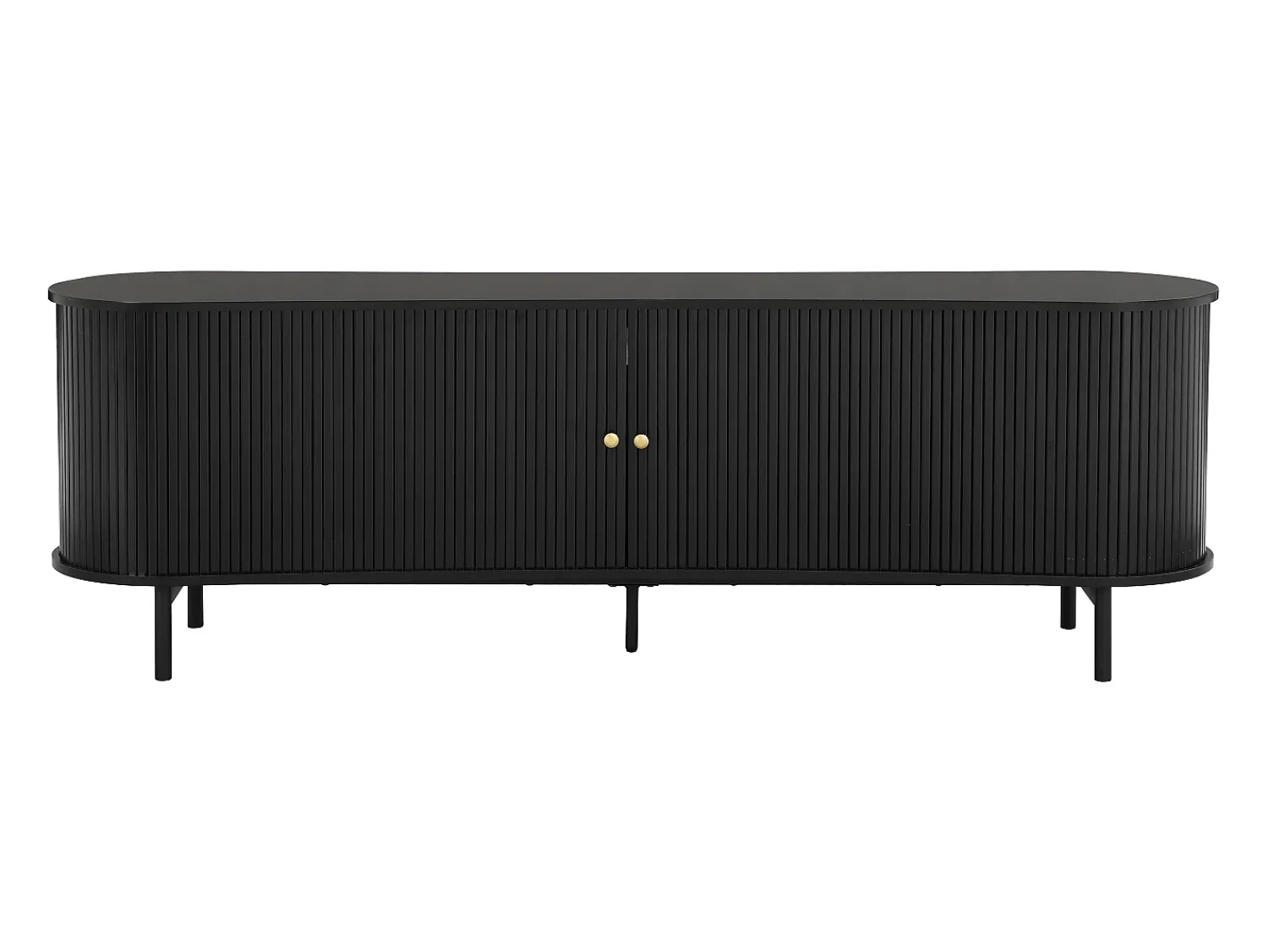 Vente-unique Móvel de TV com 2 portas de correr em MDF - SEVATO Preto