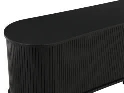 Vente-unique Móvel de TV com 2 portas de correr em MDF - SEVATO Preto