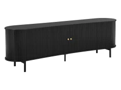 Vente-unique Móvel de TV com 2 portas de correr em MDF - SEVATO Preto