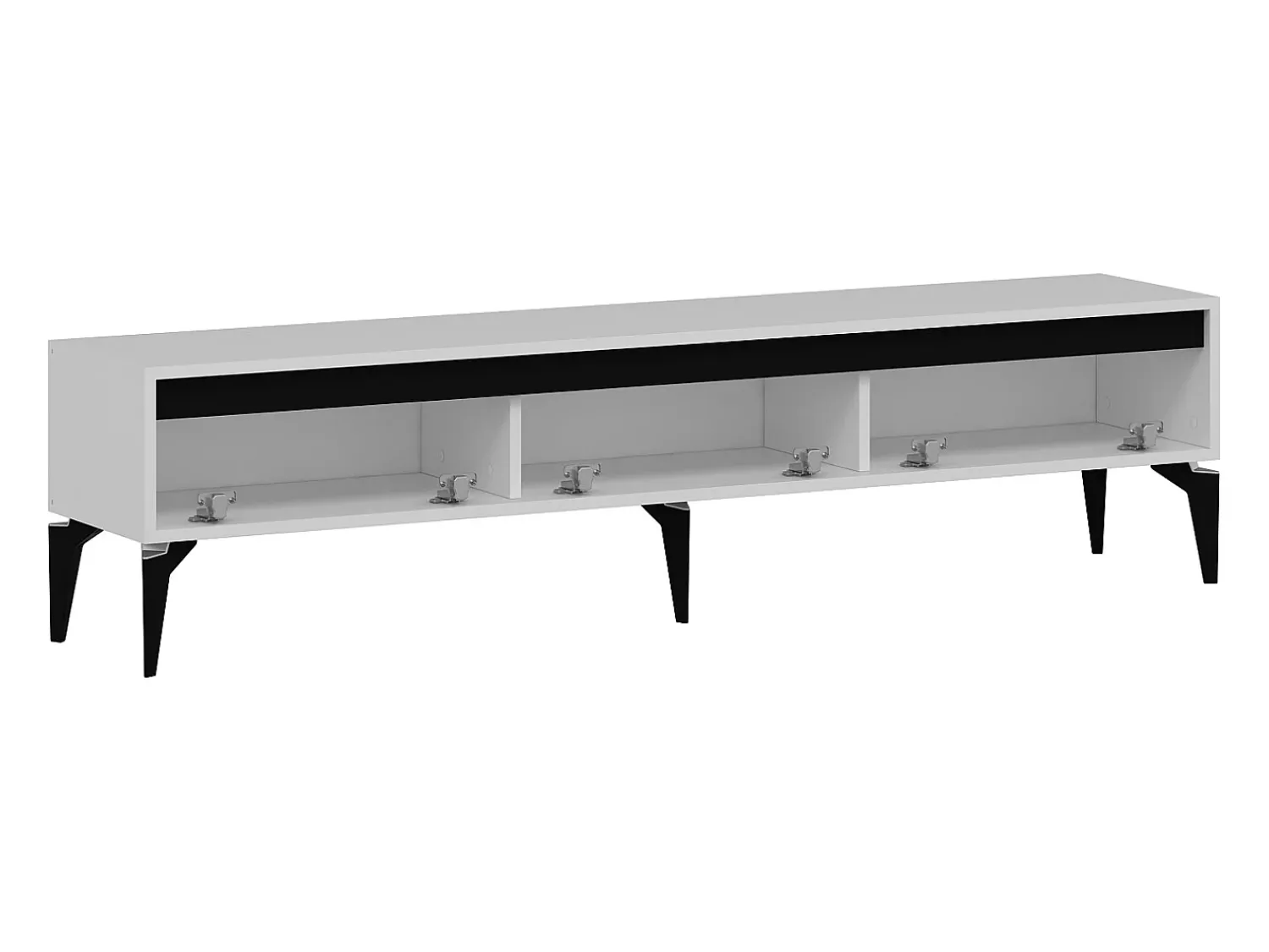 Móvel De Tv*Vente-unique Móvel de TV com 3 portas de cor branca - MINALYA Branco