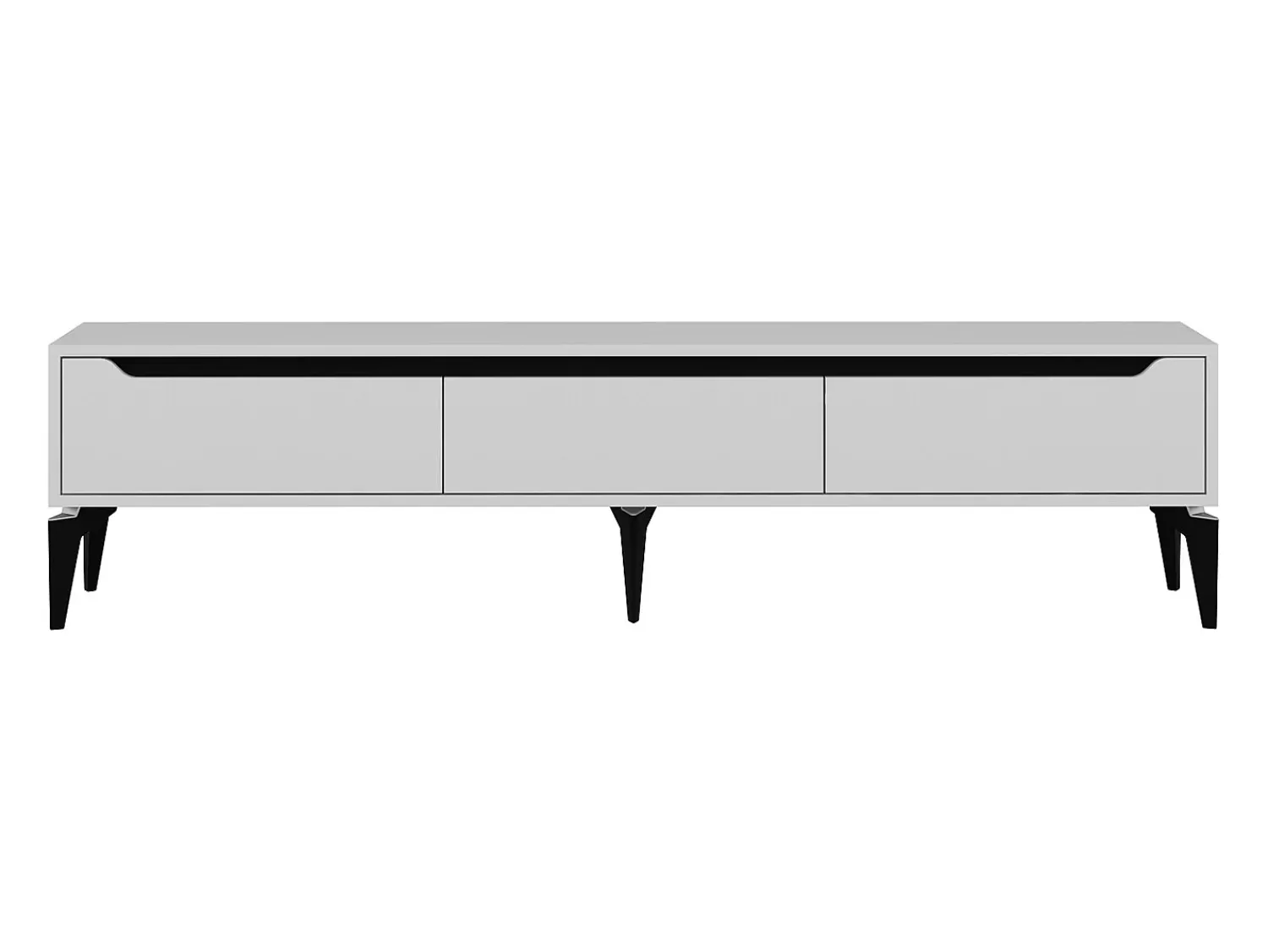 Móvel De Tv*Vente-unique Móvel de TV com 3 portas de cor branca - MINALYA Branco
